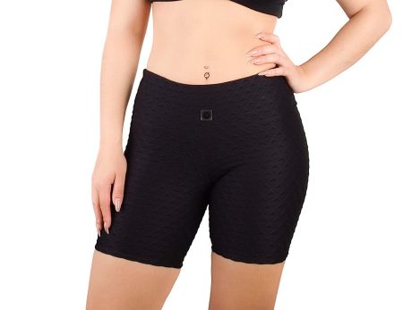 Fit shorts with texture effect for women