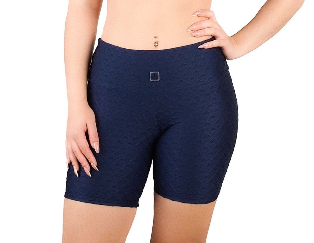 Short ajusté avec effet texturé pour femme