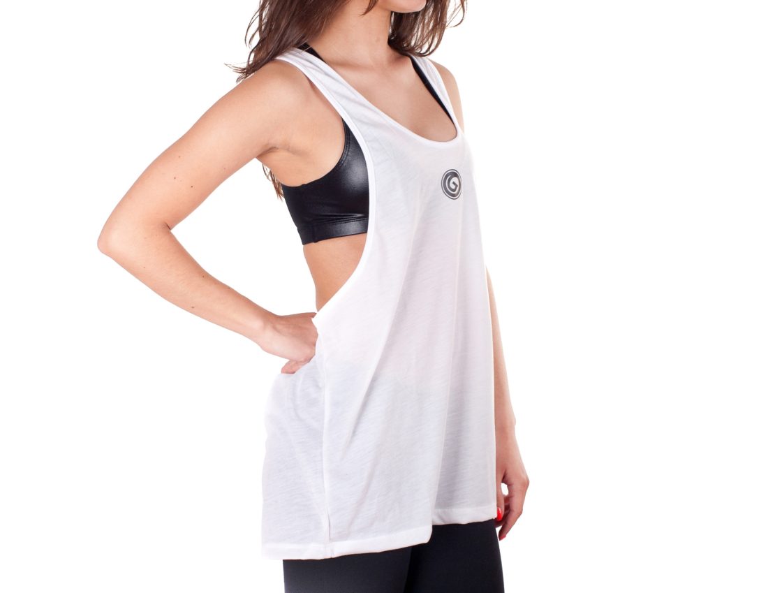 T-shirt de cavas fitness para mulher