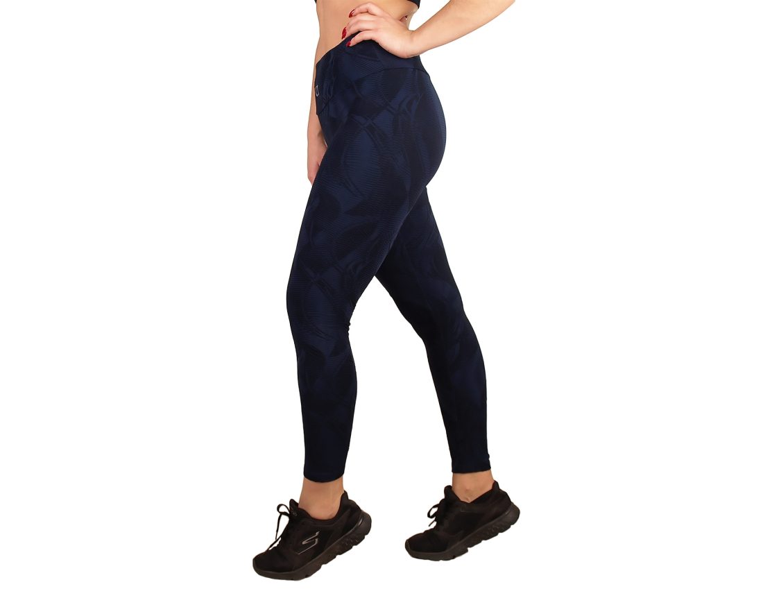 Legging desporto mulher cintura alta com efeito textura