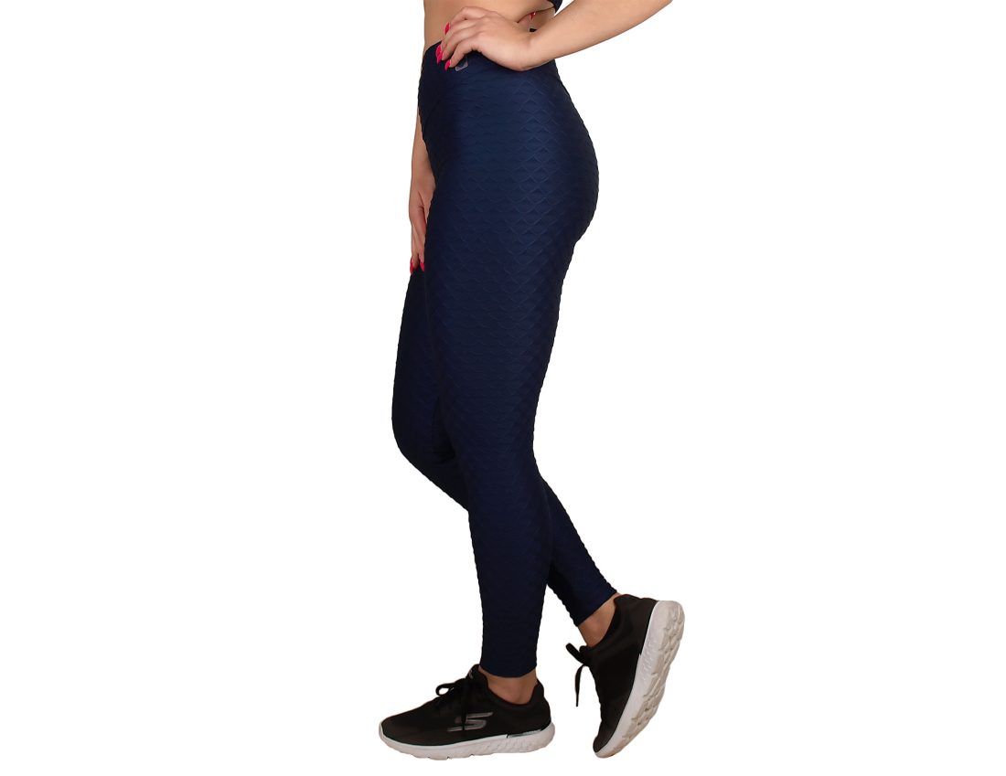 Legging desportivo com cintura subida e cós em V