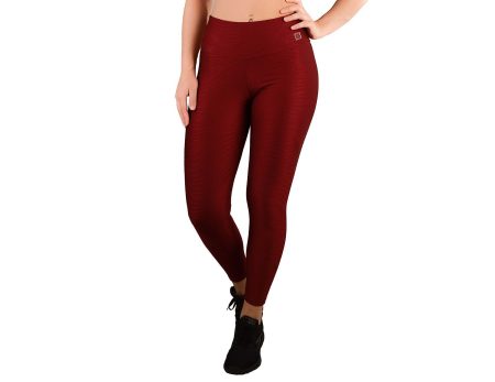 Leggings desporto cintura subida em malha com relevo