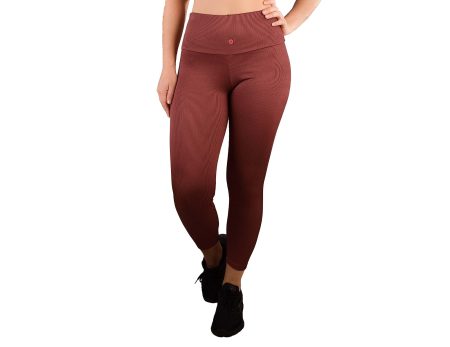 Leggings desporto cintura subida em malha com relevo