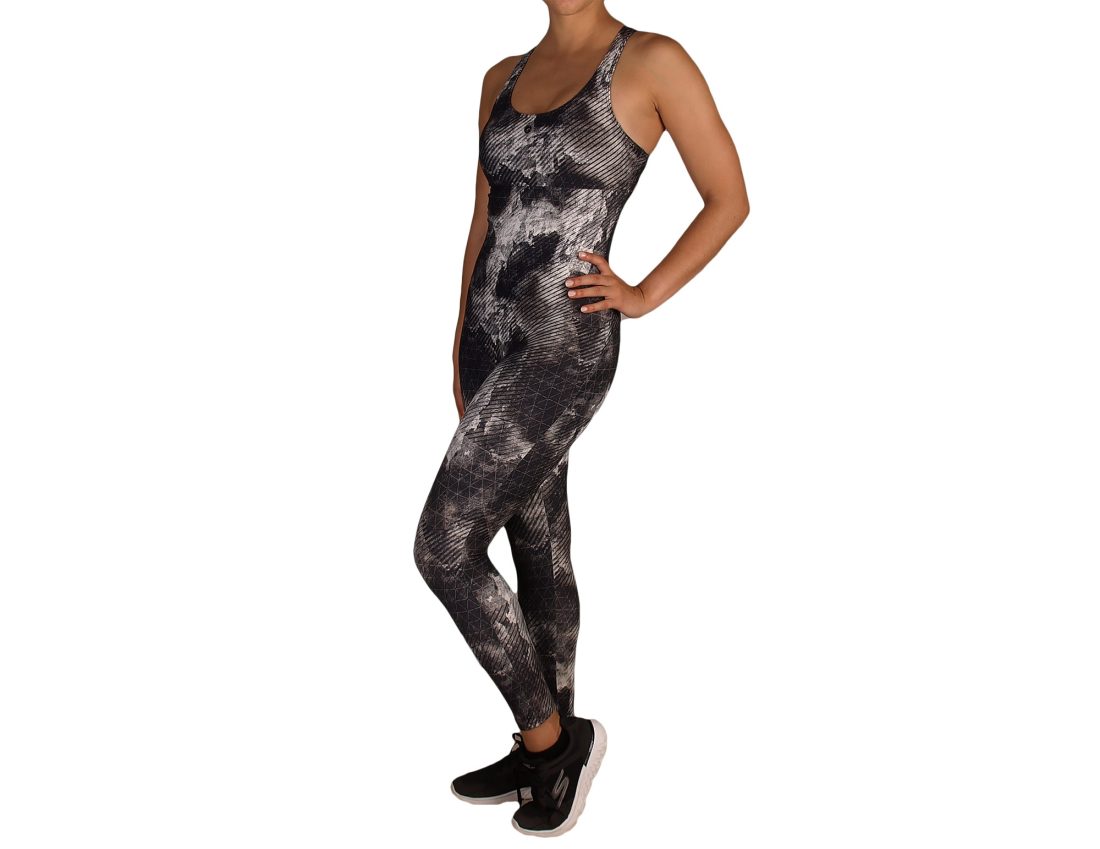 Macacão desporto fitness Printed Preto