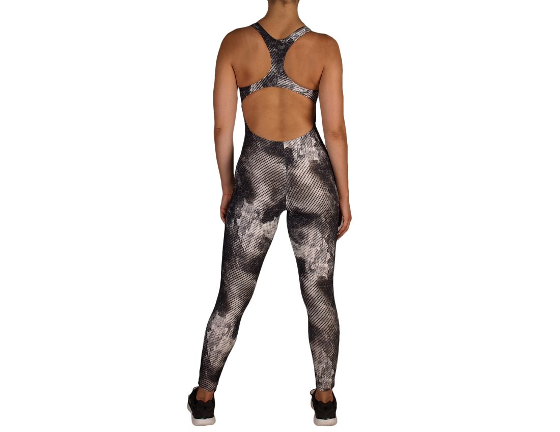 Macacão desporto fitness Printed Preto
