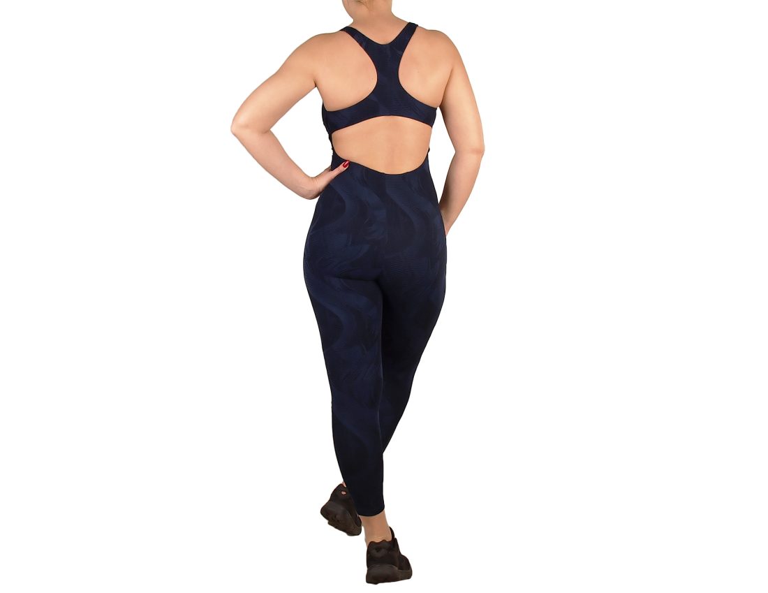 Women's overalls, open competition strap on the back