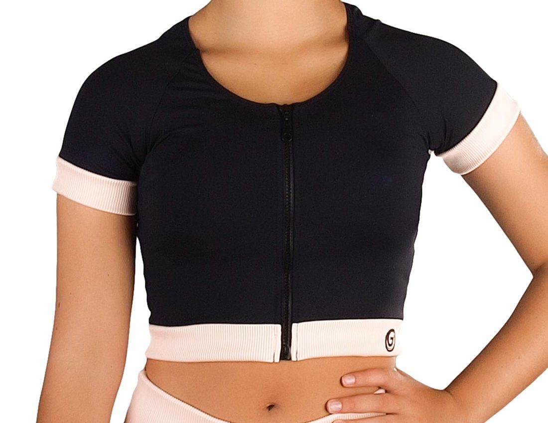 Crop top com fecho