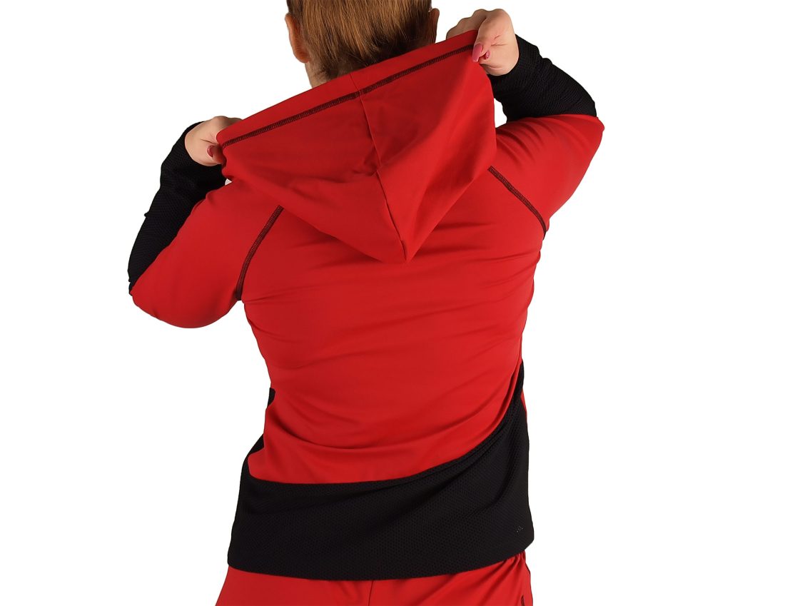 Women's jacket with hood and zipper